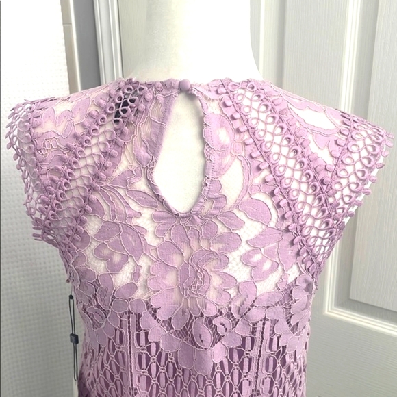 Landry Sleeveless Purple Lace Blouse Sz XS - Picture 6 of 11